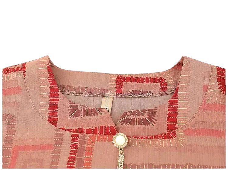 Harmony™ Set In Lightweight Poplin With Retro-Chic Print / The Perfect Balance Between Style and Everyday Comfort!