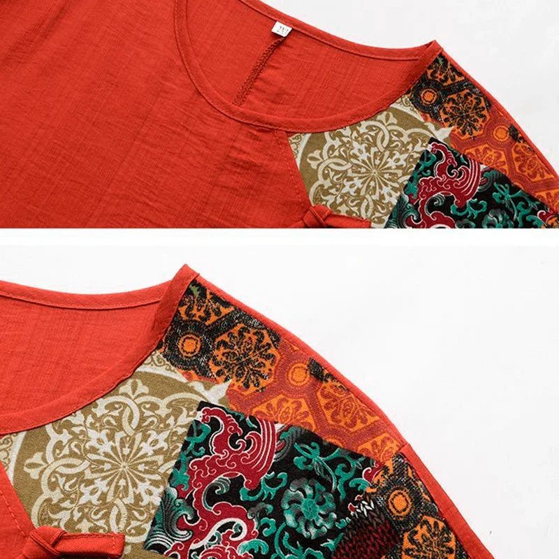 Serenade™ Cotton Linen Set with Retro Chic Design / Timeless Elegance and Pure Comfort