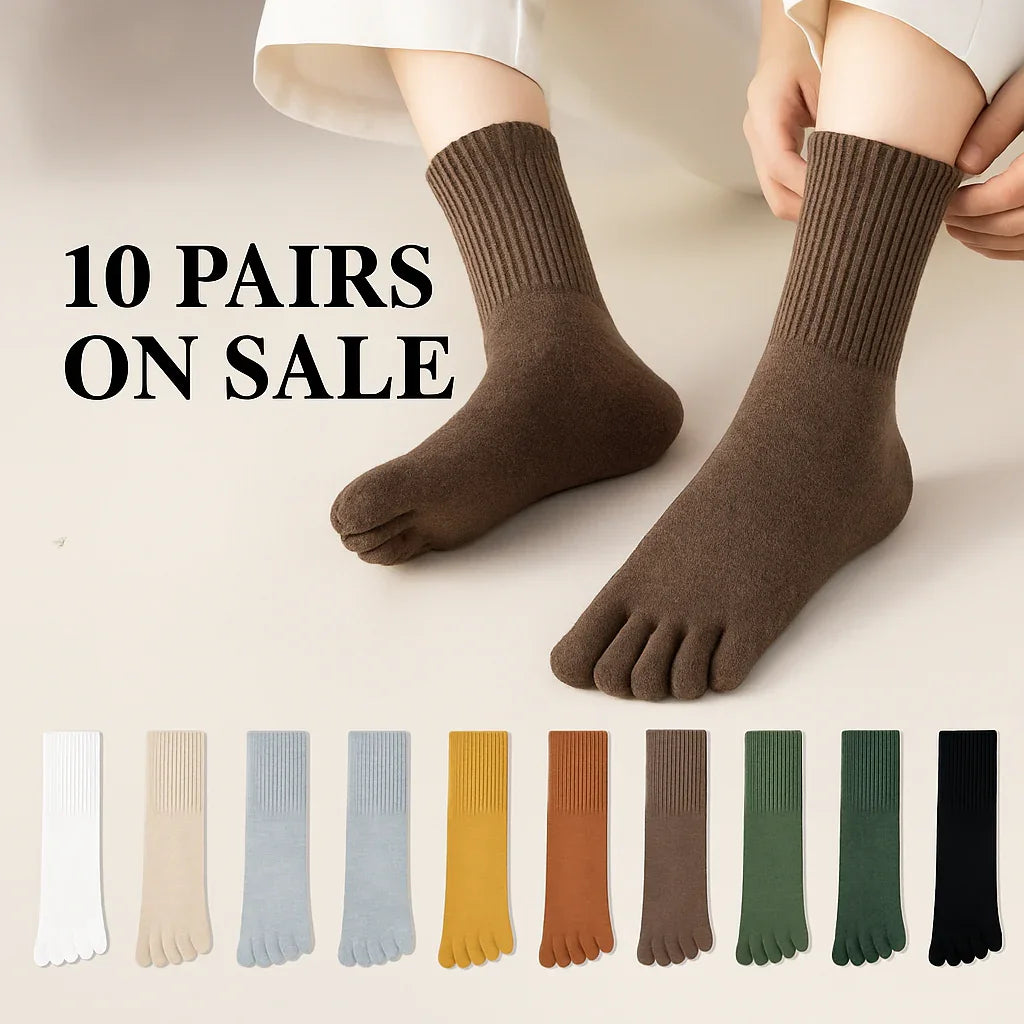 ComfortToe™ Socks with Separate Toes and Warm Lining / For Those Who Want Warm and Well-Protected Feet!