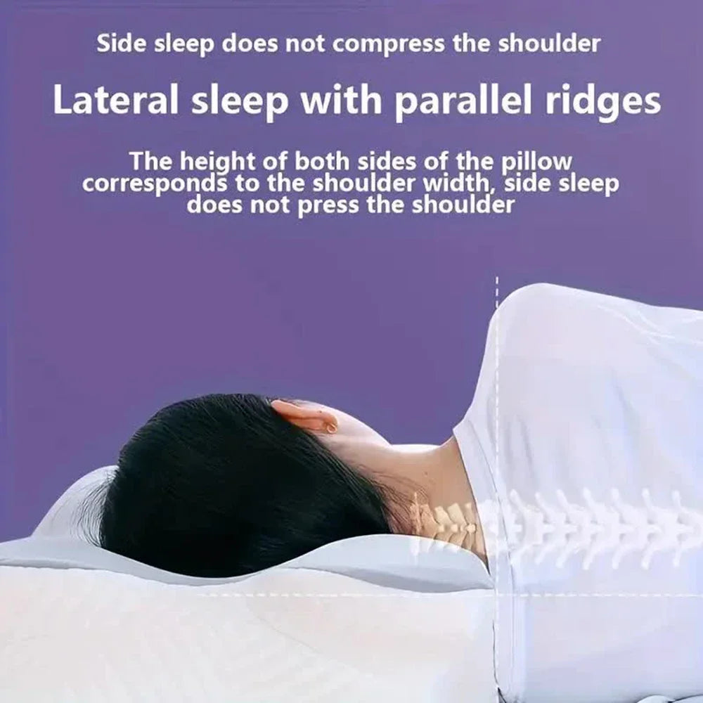 BioForm™ Pillow With Intelligent Cervical Curvature / 2-in-1 Orthopedic Pillow in Viscoelastic Foam to Sleep Painlessly and Wake Up Refreshed!