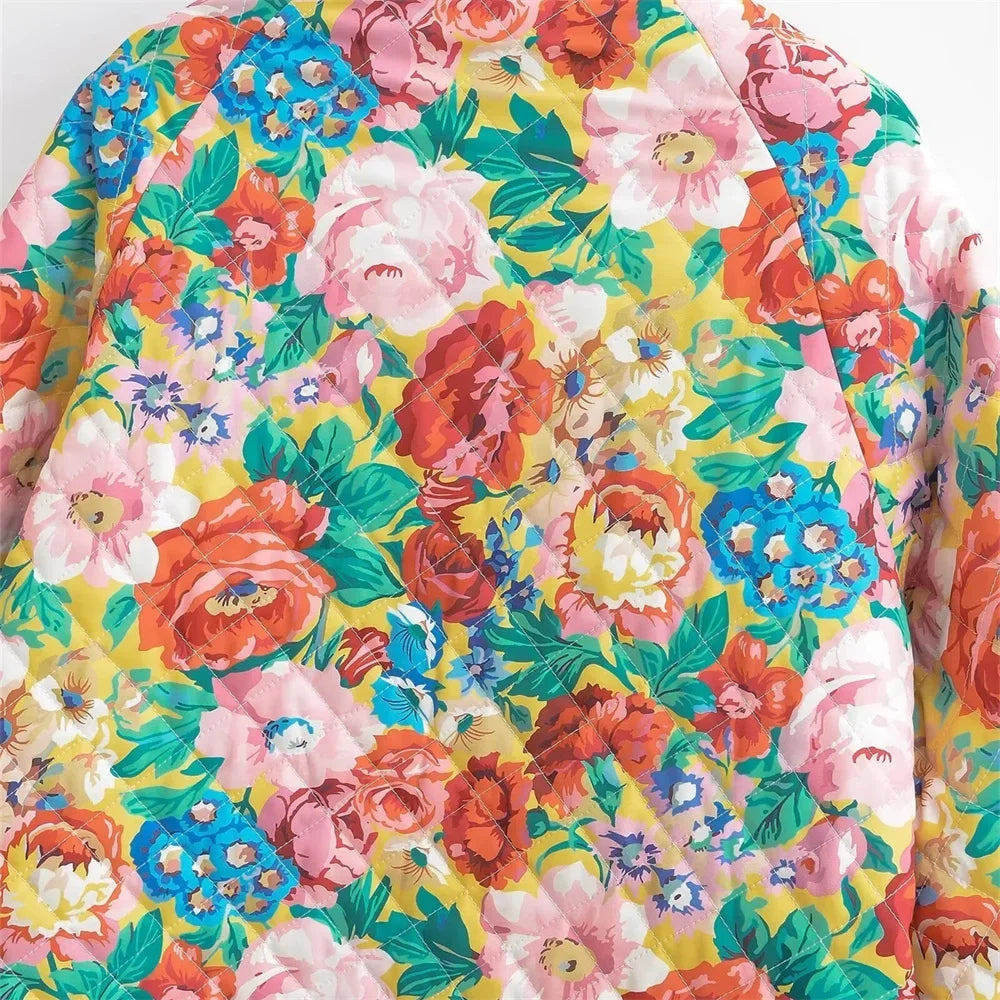 Amsterdam Jacket™ with Premium Floral Print and Quilted Texture / The Must-Have Statement Piece for Effortless Style!
