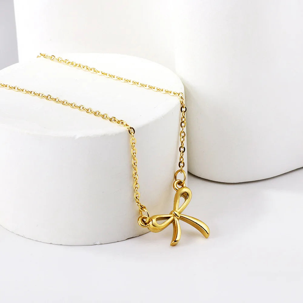 Aurora Bow™ Necklace / A Golden Touch of Romantic Grace