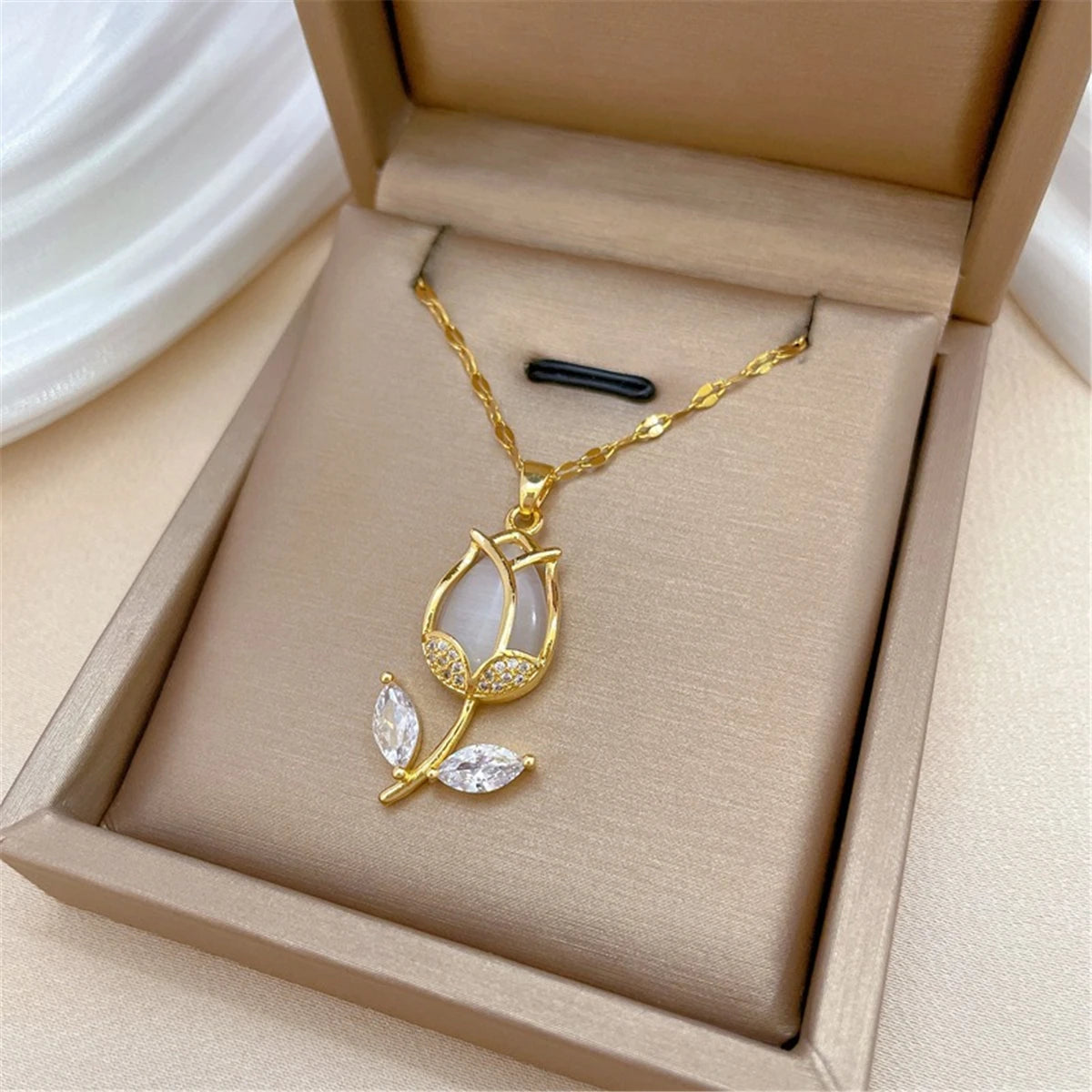 Tulip Princess™ Copper Pendant / Elegance Rooted in Golden Light