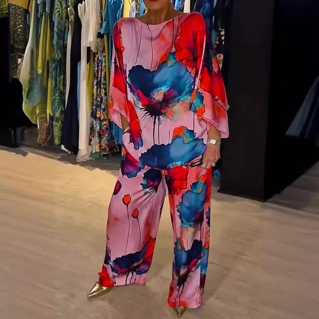 Floral Watercolor™ Set in Luxurious Satin / Exude Sophistication and Creativity with Absolute Comfort!