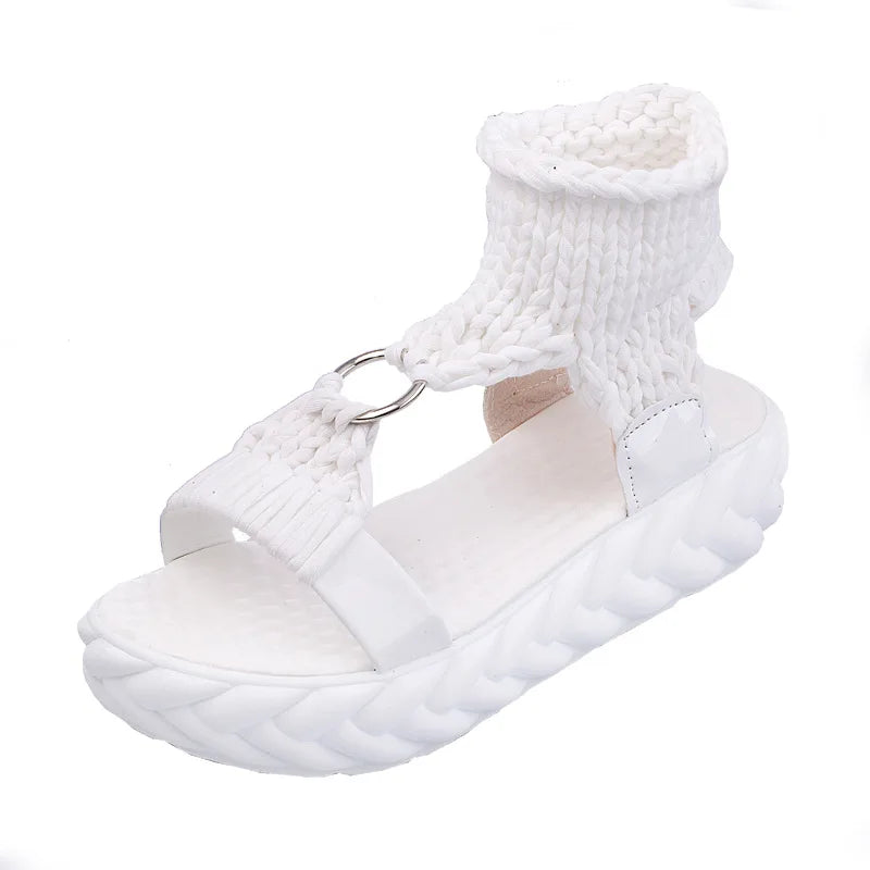 Livorno™ Sandals with Handcrafted Knit Straps and Comfort Sole / Natural Style with a Contemporary Touch for Your Light and Easy Days!