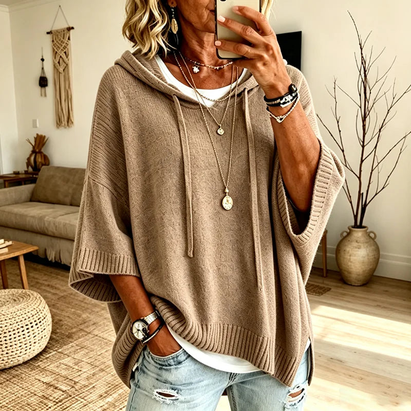 Sweater Rosalie™ with Hood, Oversized Fit and Wide Sleeves