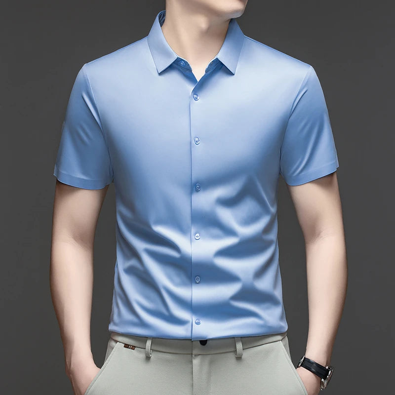 Montero™ Dress Shirt with Stretch Fabric and Cool, Silky Feel