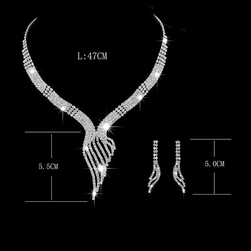 Swanlight™ 2-Piece Crystal Necklace & Earrings Set / The Grace of Motion, the Luxury of Light