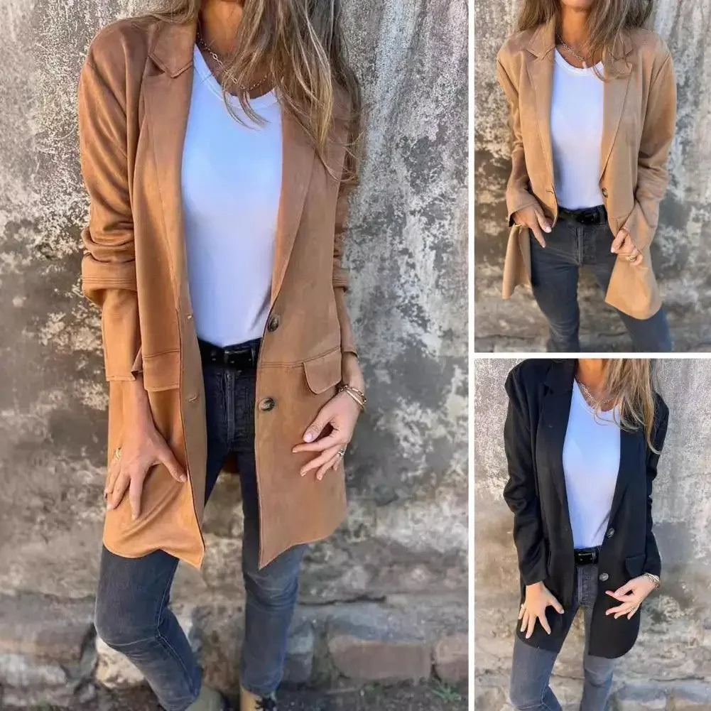 Loren Suede Coat™ with Longline Cut / Timeless Elegance for Every Season!