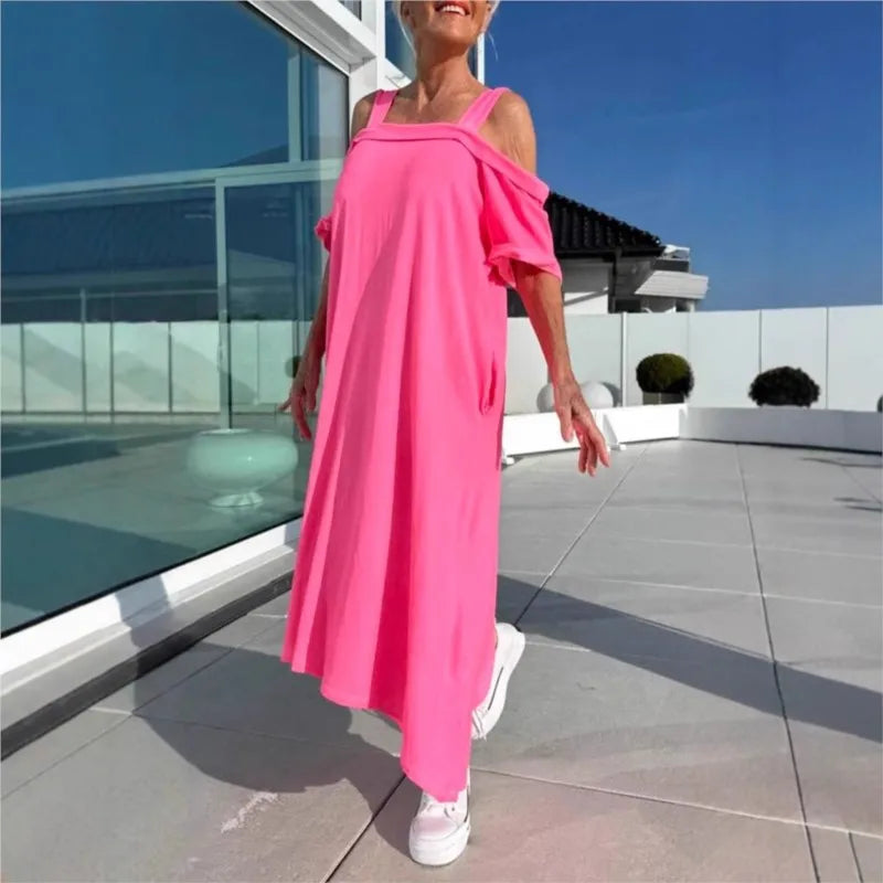 Evora™ Dress with Vented Shoulders and Loose Fit / For Women who Shine with Lightness and Boldness!