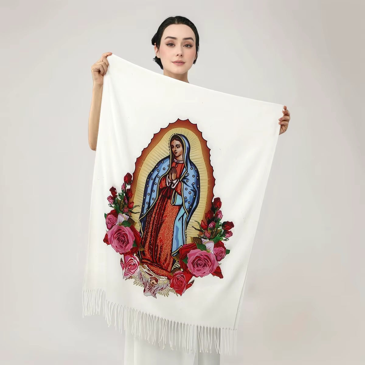 Guadalupe™ Cashmere Scarf with Artisan Finish and Delicate Fringe