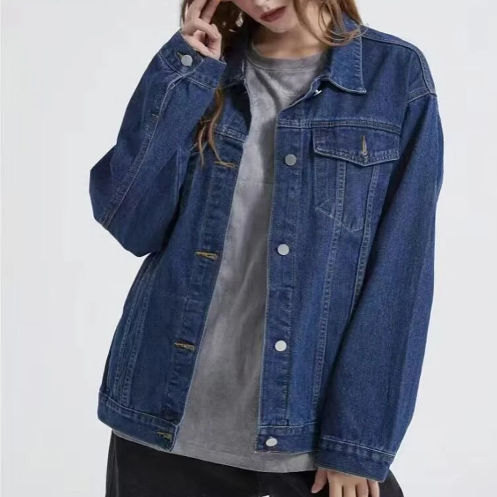 Carlina™ Oversized Denim Jacket with Statement Seams
