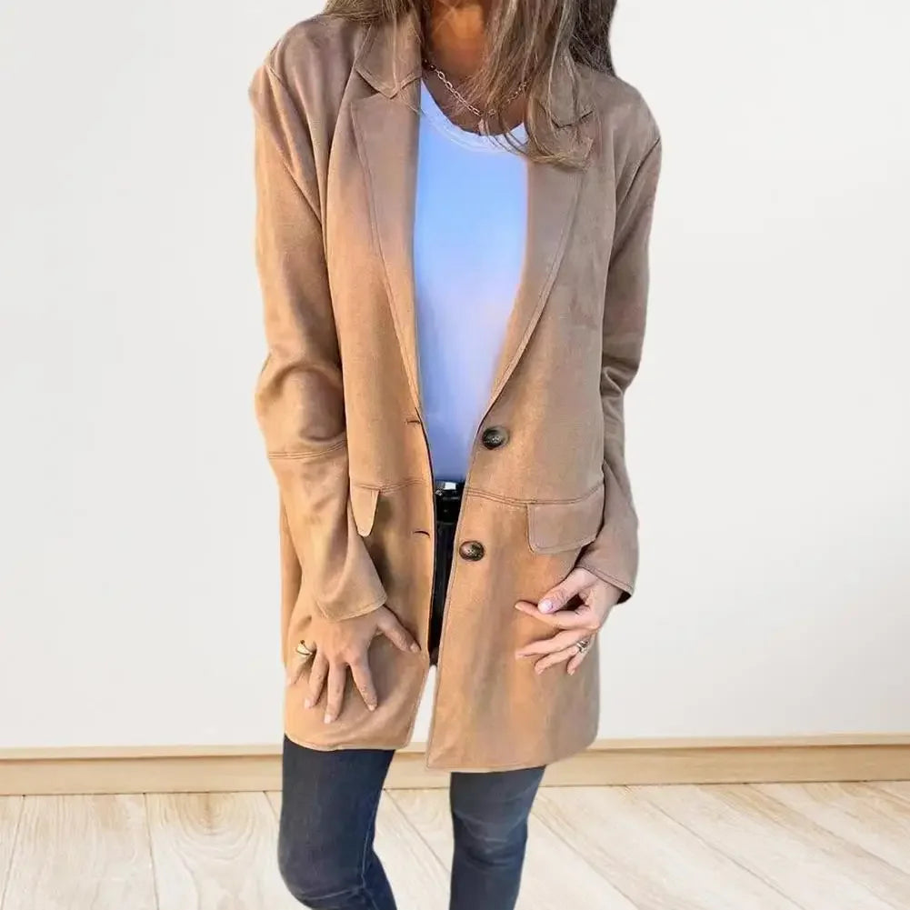 Loren Suede Coat™ with Longline Cut / Timeless Elegance for Every Season!