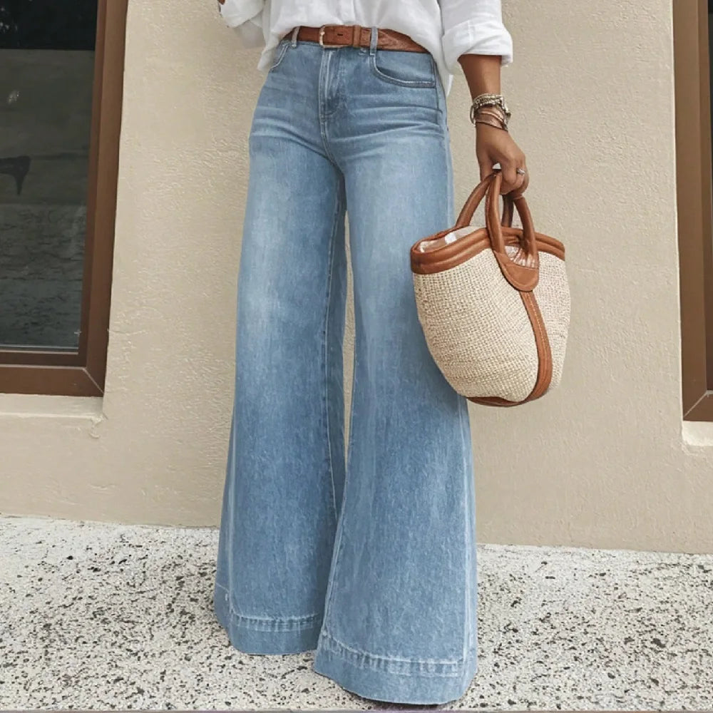 Wide-Leg Jeans Sutton™ with High Rise and Vintage Wash