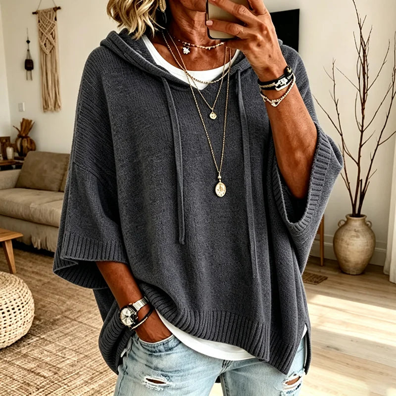 Sweater Rosalie™ with Hood, Oversized Fit and Wide Sleeves