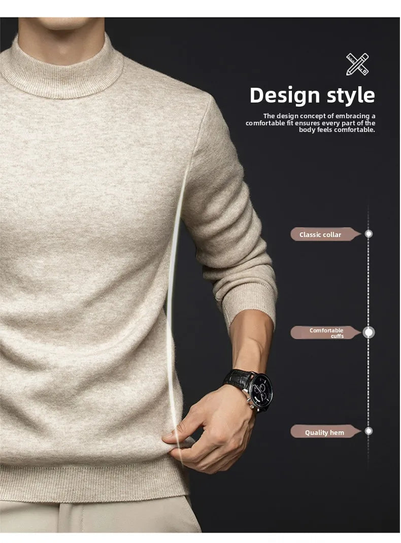 Everest™ Sweater with Premium Fleece Lining and High Neck / Sophisticated Warmth with Maximum Comfort Even on the Coldest Days!