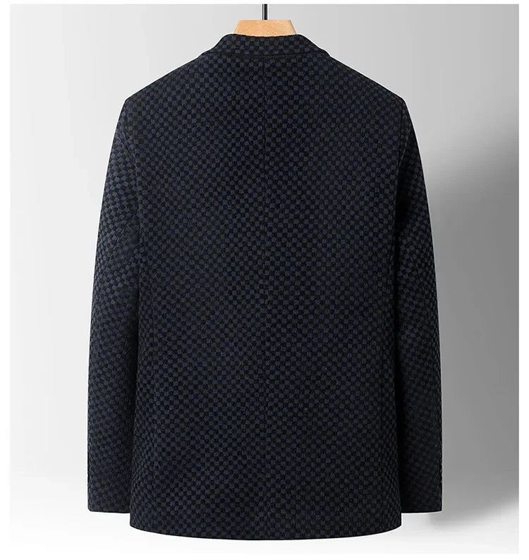 Men’s Blazer-Style Coat – Warm Lined Outerwear for Everyday Elegance and Comfort