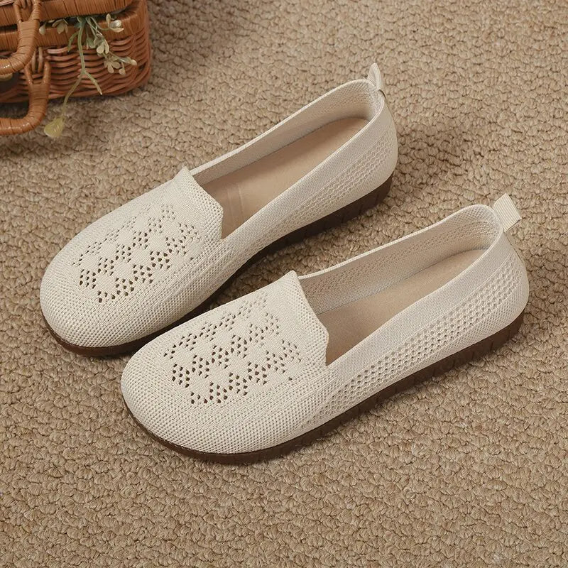 Avelis™ Slip-On Flats with Open-Knit Upper