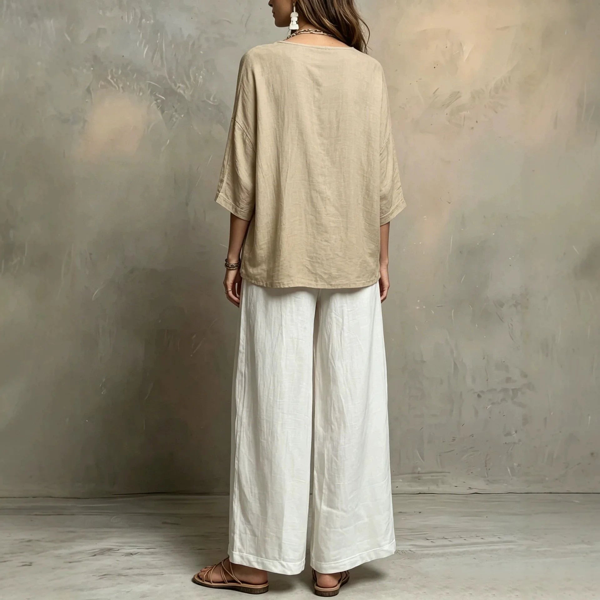 Set Lurea™ with Relaxed Top, Wide-Leg Pants and Flowy Drape