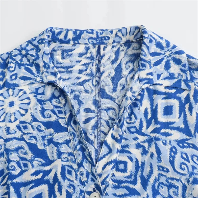 Coastline™ Capri Dress with Chic Belt / Inspired by Classic Italian Mosaics and Portuguese Tiles!