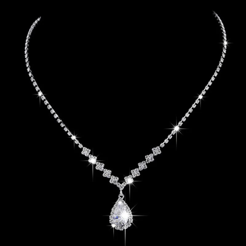 Crystal Radiance™ 2-Piece Jewelry Set / A Silver Symphony of Light and Luxury