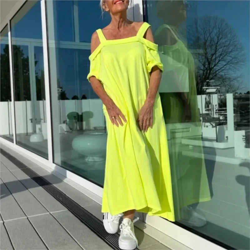 Evora™ Dress with Vented Shoulders and Loose Fit / For Women who Shine with Lightness and Boldness!