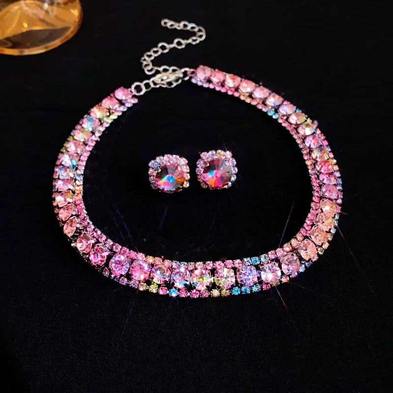 Emerald Grace™ 2-Piece Crystal Necklace & Earrings Set / Timeless Radiance for Elegant Evenings