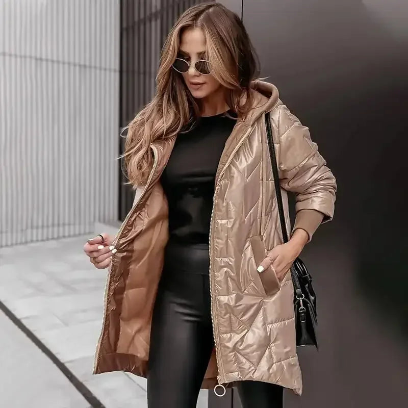 LaBelle™ Coat in Premium Thermal Matelassé with Hood / The Dream Coat for Women Who Can't Give Up Style!