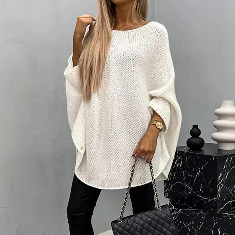 Montreux™ Oversized Knit Sweater with Batwing Sleeves and Cocoon Fit / Cozy Minimalism from Day to Night!