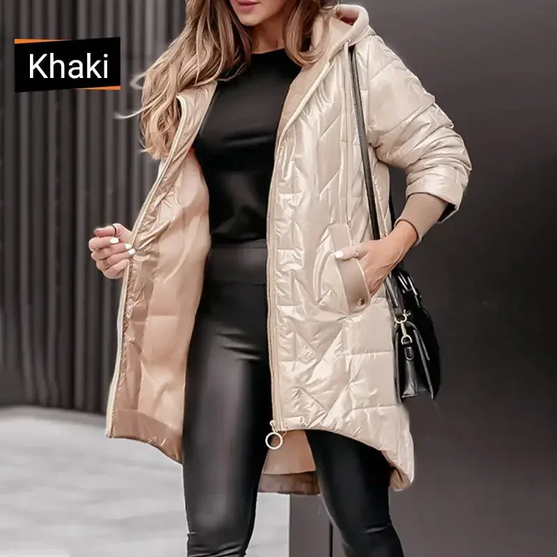 LaBelle™ Coat in Premium Thermal Matelassé with Hood / The Dream Coat for Women Who Can't Give Up Style!
