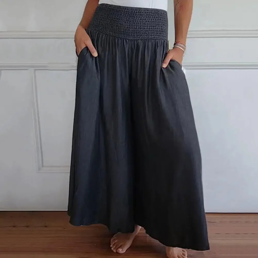 Vanilla™ Skirt-Pants in Cotton Linen with High Shaping Waist / Freedom and Comfort for Your Body, Style that Enhances Every Movement!