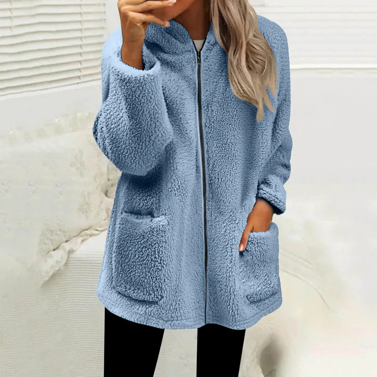 Nevina™ Fleece Jacket with Cozy Hood, Spacious Pockets and Soft Texture