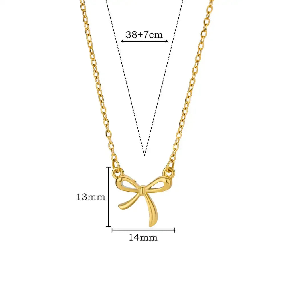 Aurora Bow™ Necklace / A Golden Touch of Romantic Grace