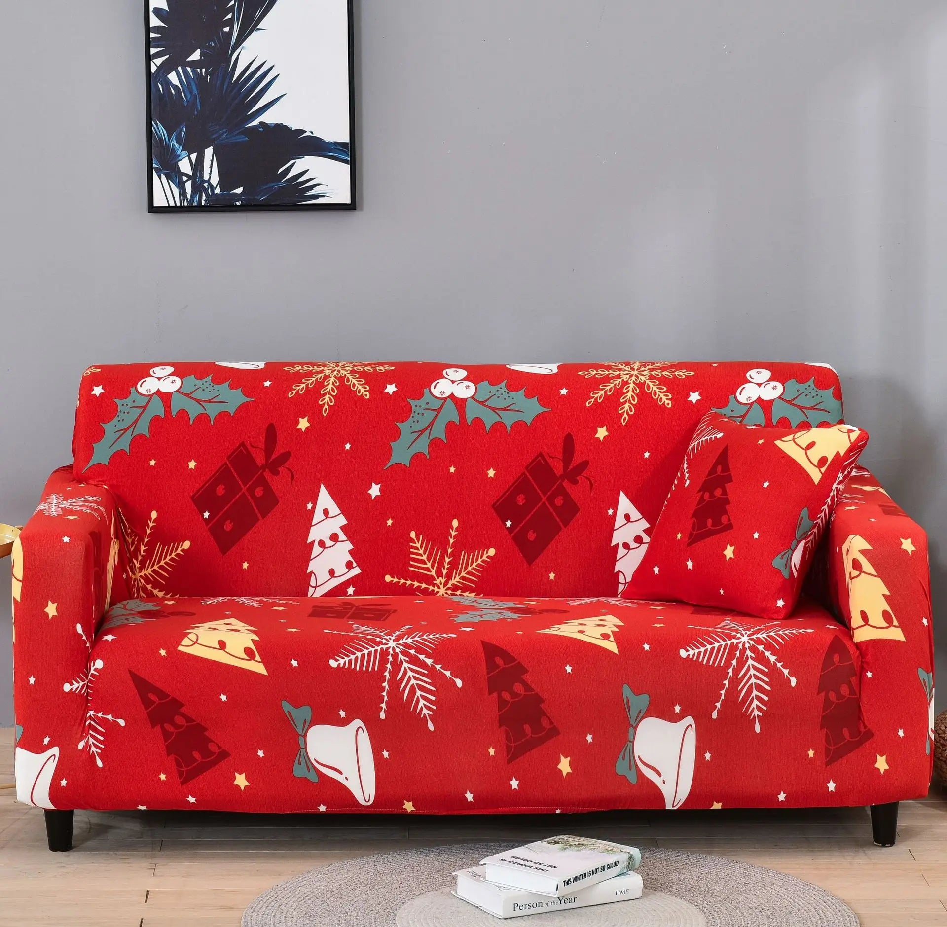 High Elasticity Spandex Christmas Sofa Cover / Instant Decor Your Christmas Deserves! + Free 2x Pillowcase