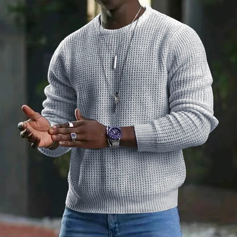 Bastian™ Sweater with Raised Textured Knit and a Strong Straight Fit