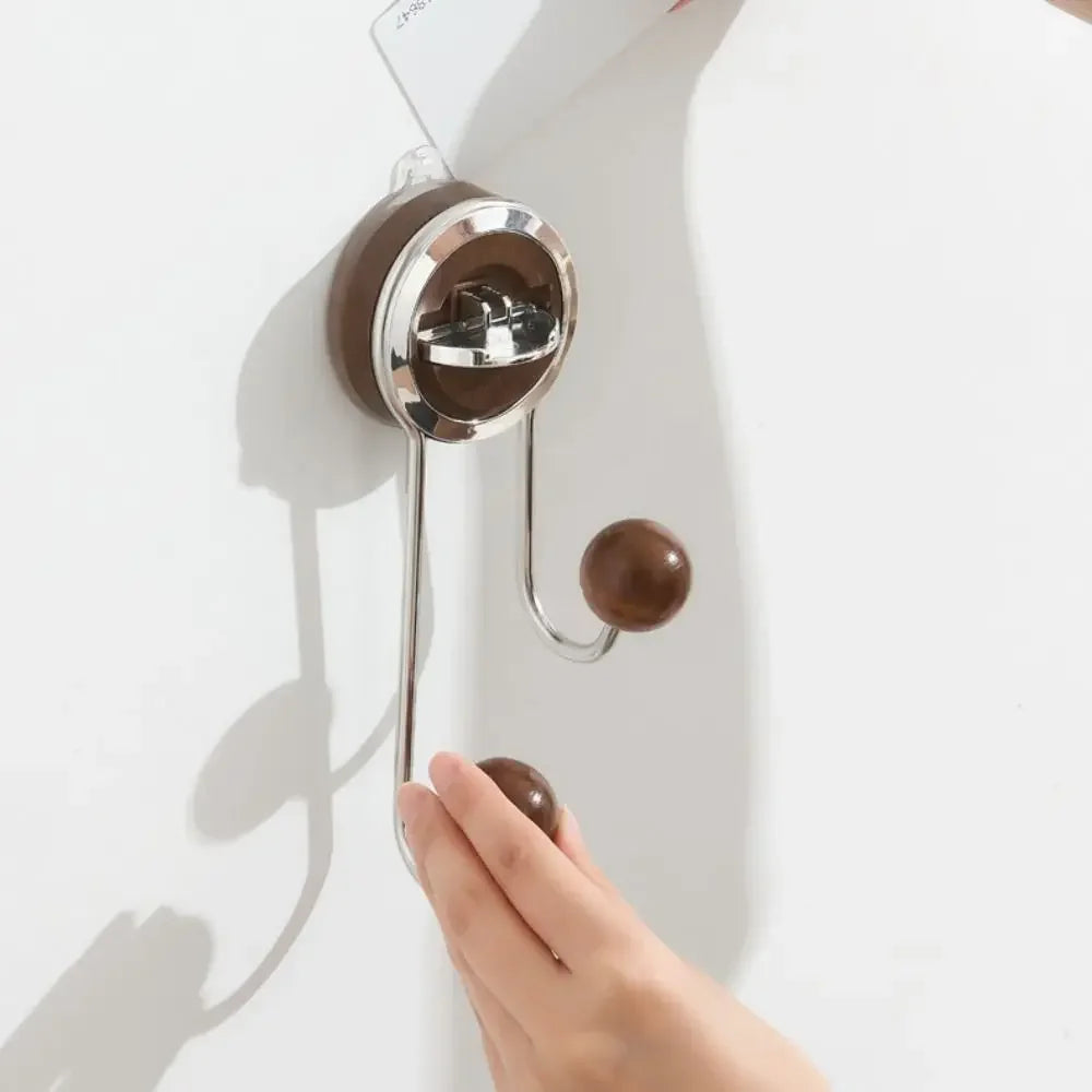 Modern Foyer™ Object Organizer Hook with Sophisticated Wooden Finish and No-Drill Fastening / Practical Organization with a Touch of Luxury for Your Home!