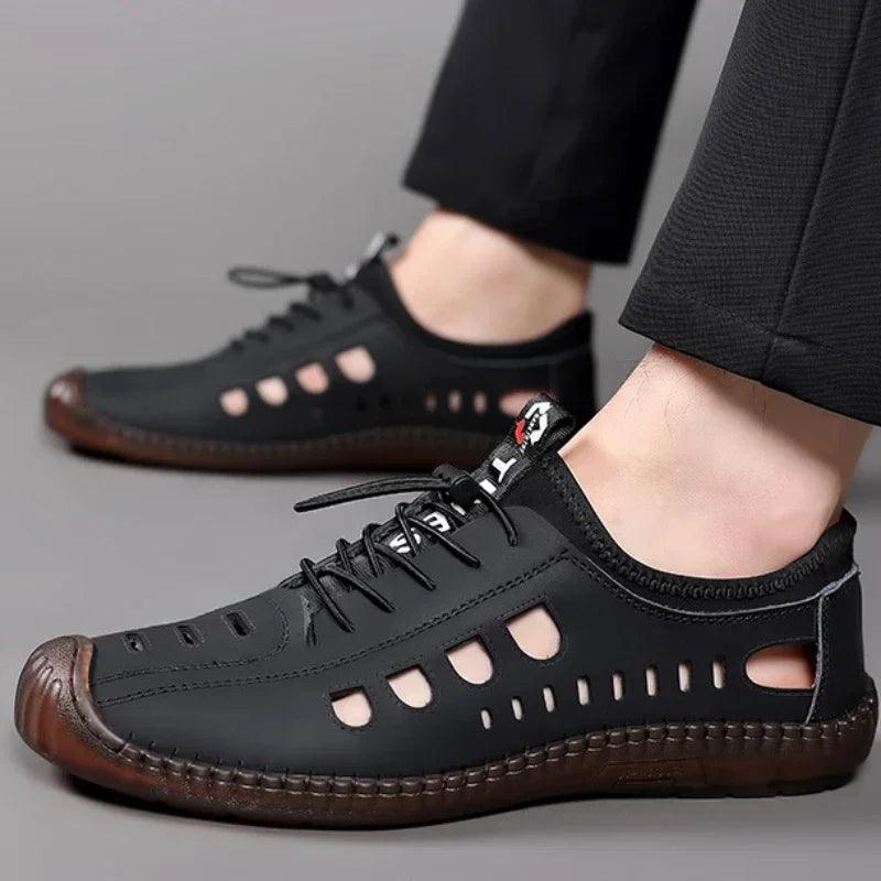 Adelar™ Leather Water Shoe with Handcrafted Stitching / Prevents Odor and Provides Supreme Comfort for Work and Leisure!