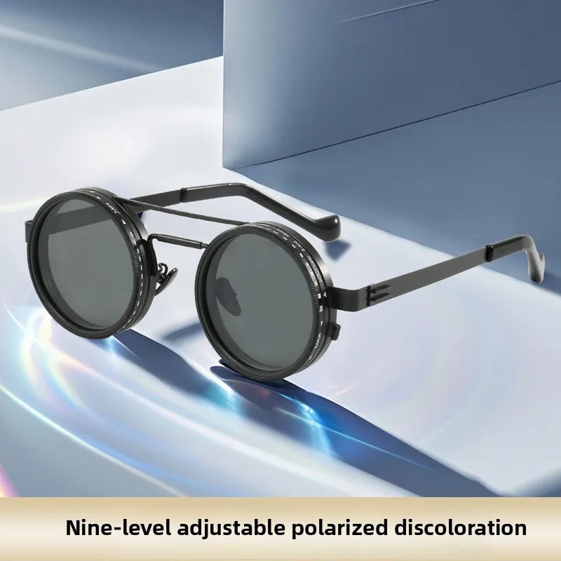 Eclipse™ Sunglasses with Adjustable Brightness and Retro Design / Unique Look and Total Protection in Any Environment!