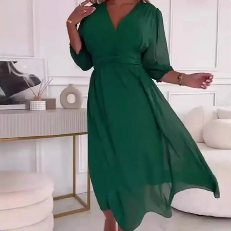 Irene™ Dress in Premium Chiffon with Shaping Structured Waist / Delicacy, Comfort and Elegance in the Same Dress!