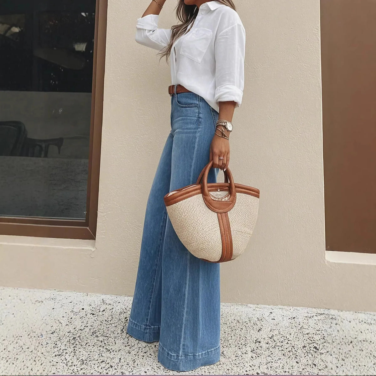 Valenza™ High-Waisted Wide-Leg Jeans