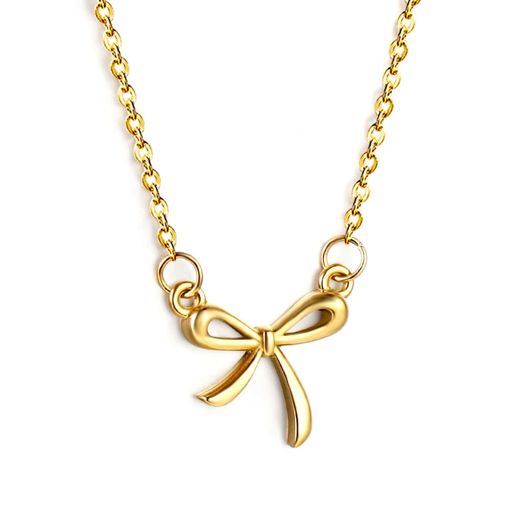 Aurora Bow™ Necklace / A Golden Touch of Romantic Grace