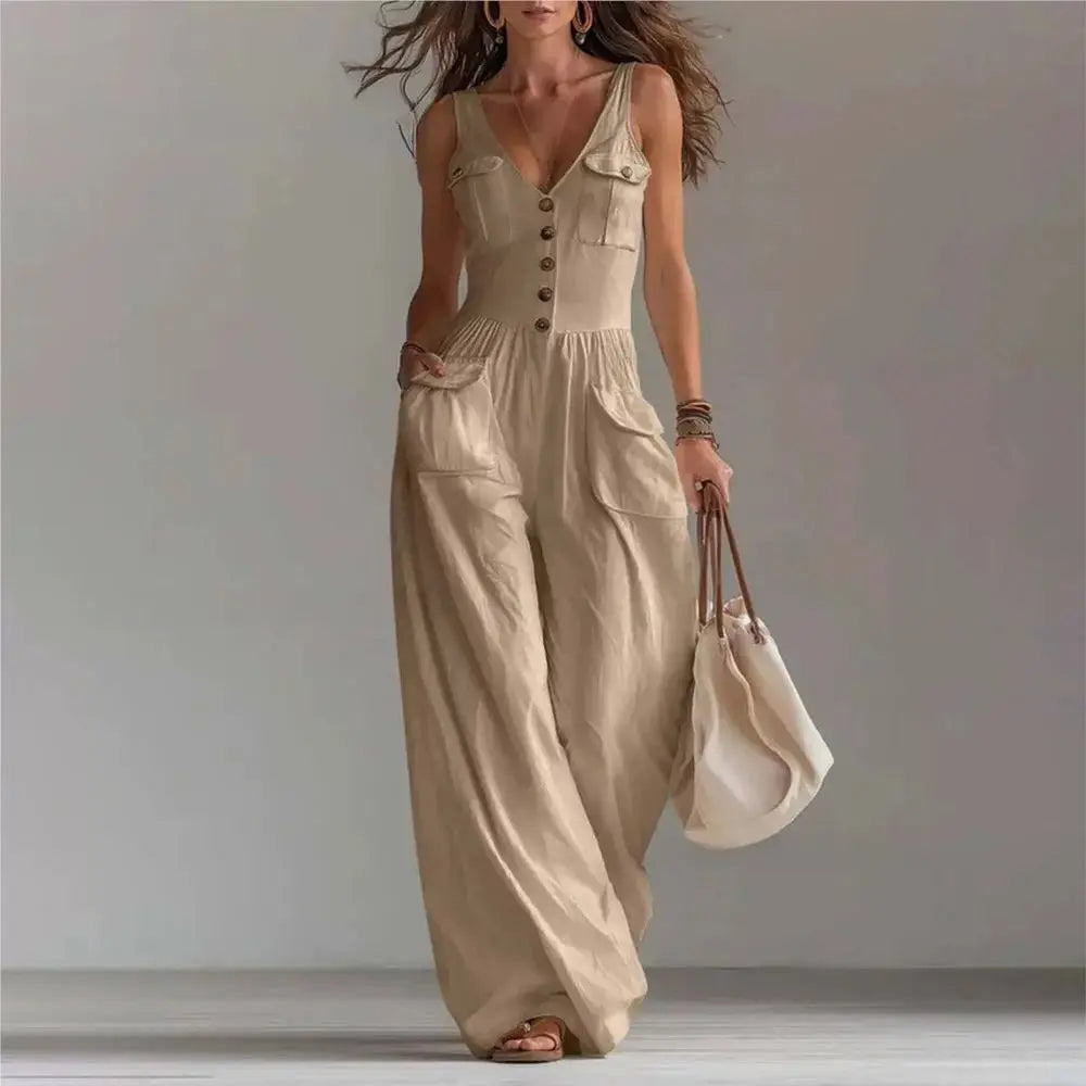 Marvella™ Jumpsuit With V-Neckline And Palazzo Legs