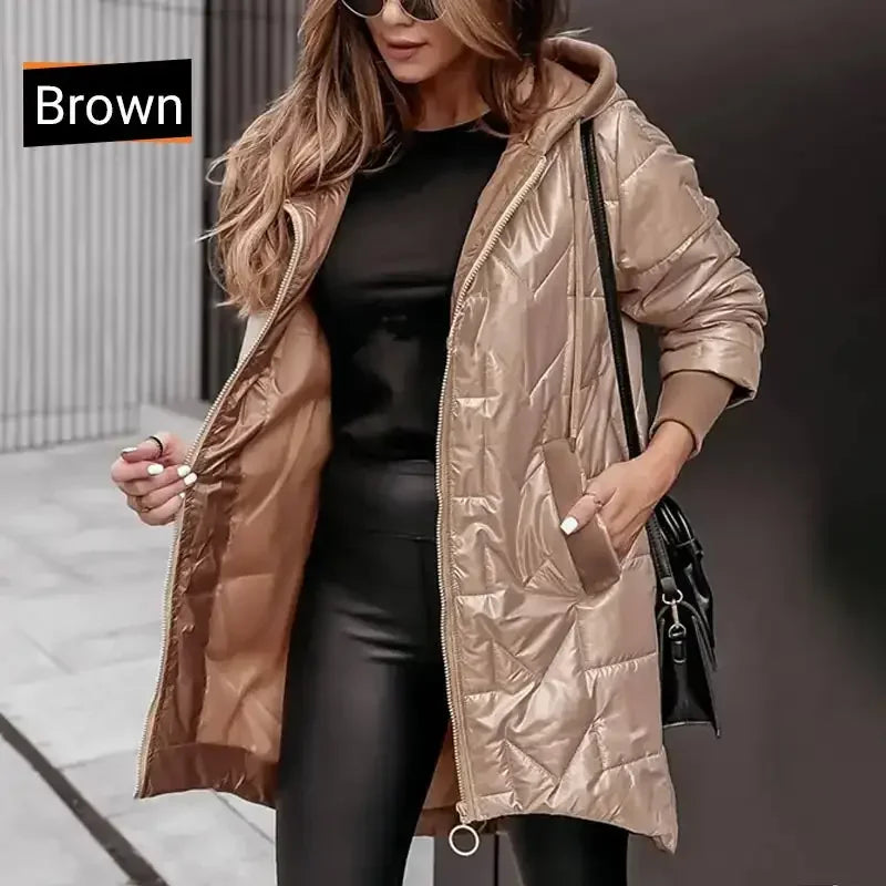 LaBelle™ Coat in Premium Thermal Matelassé with Hood / The Dream Coat for Women Who Can't Give Up Style!