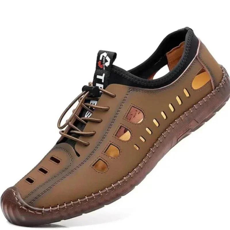 Adelar™ Leather Water Shoe with Handcrafted Stitching / Prevents Odor and Provides Supreme Comfort for Work and Leisure!