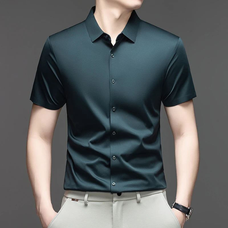 Montero™ Dress Shirt with Stretch Fabric and Cool, Silky Feel
