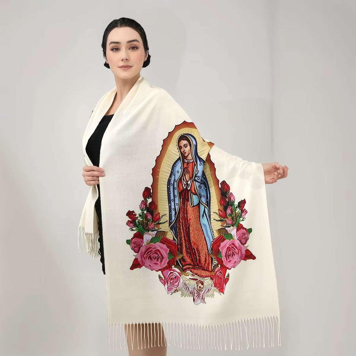 Guadalupe™ Cashmere Scarf with Artisan Finish and Delicate Fringe