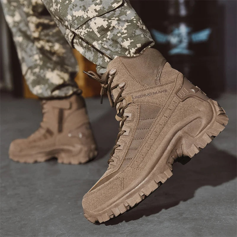 Spartacus™ Tactical Boots with Suede Details and a Non-Slip Lug Sole