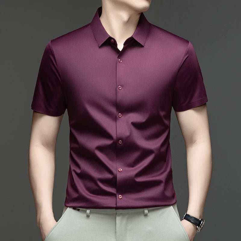 Montero™ Dress Shirt with Stretch Fabric and Cool, Silky Feel