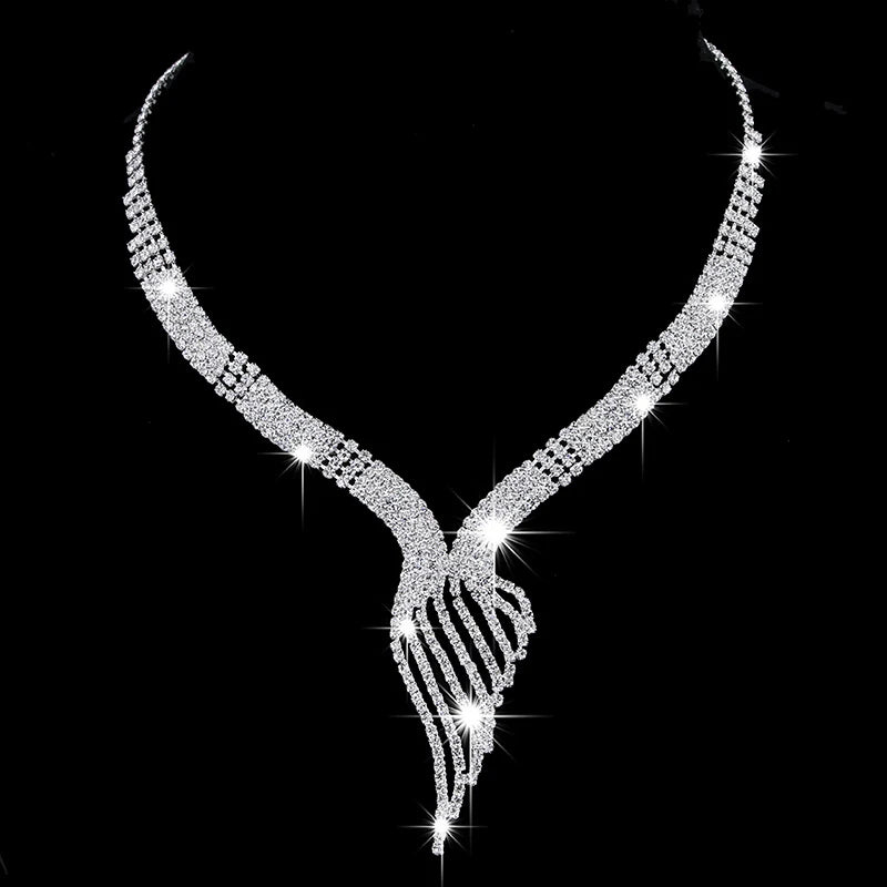 Swanlight™ 2-Piece Crystal Necklace & Earrings Set / The Grace of Motion, the Luxury of Light