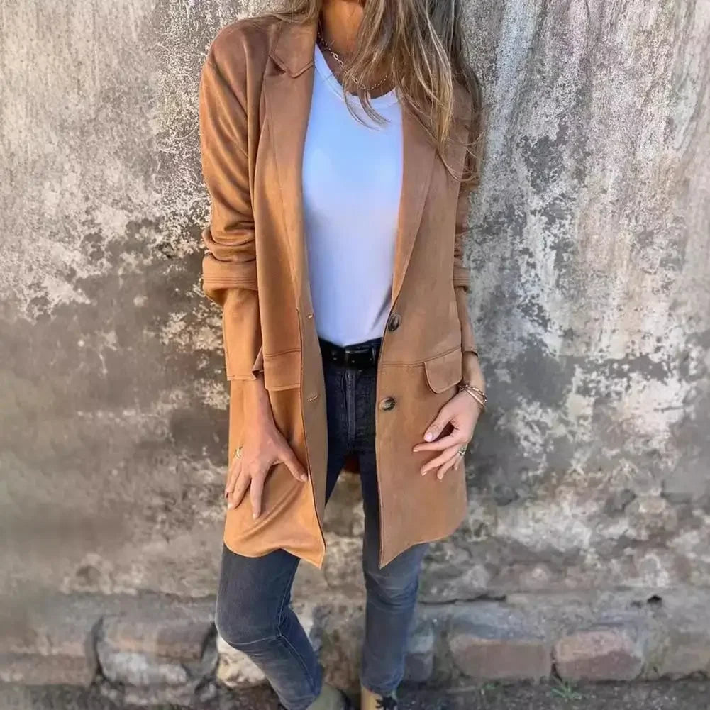 Loren Suede Coat™ with Longline Cut / Timeless Elegance for Every Season!